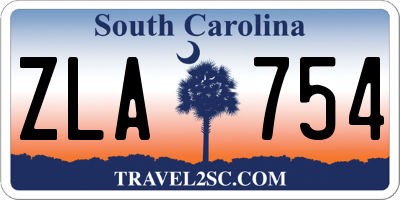 SC license plate ZLA754