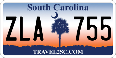 SC license plate ZLA755