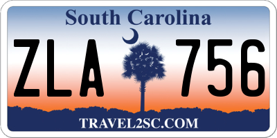SC license plate ZLA756