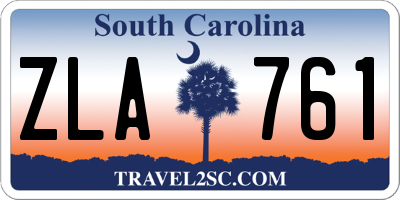 SC license plate ZLA761