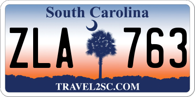 SC license plate ZLA763