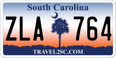 SC license plate ZLA764