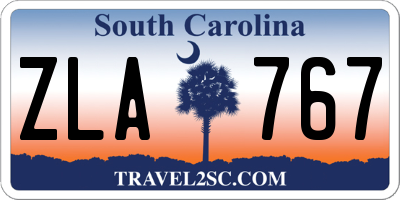 SC license plate ZLA767