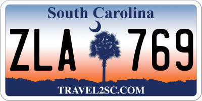 SC license plate ZLA769