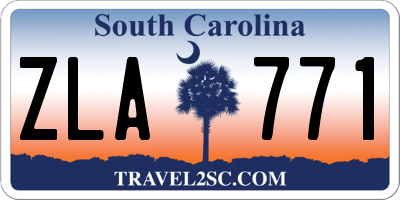 SC license plate ZLA771