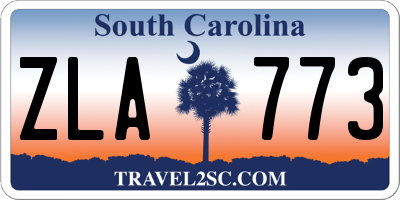 SC license plate ZLA773