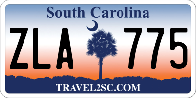 SC license plate ZLA775