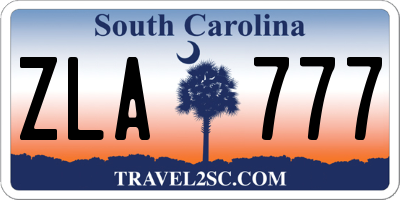 SC license plate ZLA777