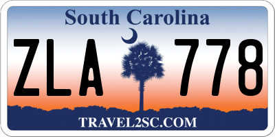 SC license plate ZLA778