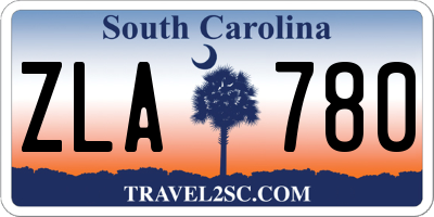 SC license plate ZLA780