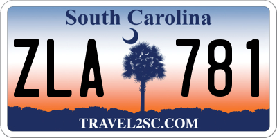 SC license plate ZLA781