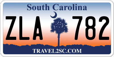 SC license plate ZLA782
