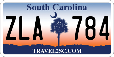 SC license plate ZLA784