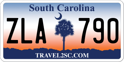 SC license plate ZLA790