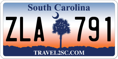 SC license plate ZLA791