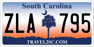 SC license plate ZLA795