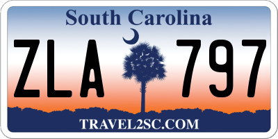 SC license plate ZLA797