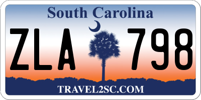 SC license plate ZLA798