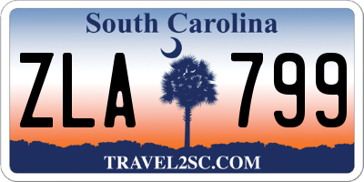 SC license plate ZLA799