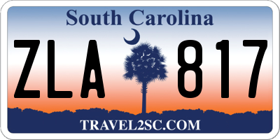 SC license plate ZLA817