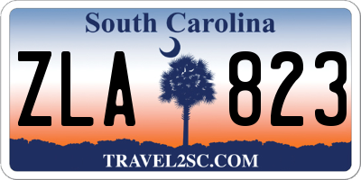 SC license plate ZLA823