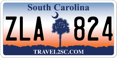 SC license plate ZLA824