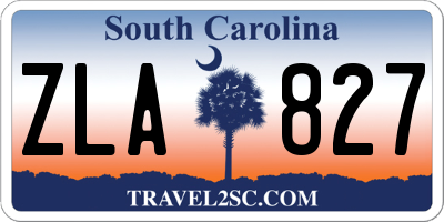SC license plate ZLA827