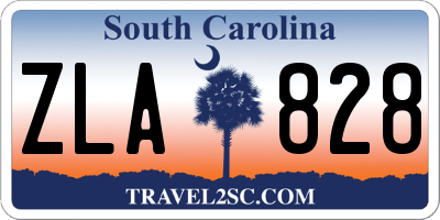 SC license plate ZLA828