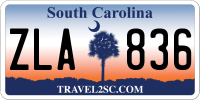 SC license plate ZLA836