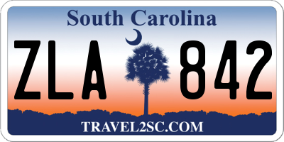 SC license plate ZLA842