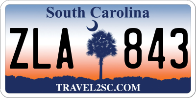 SC license plate ZLA843