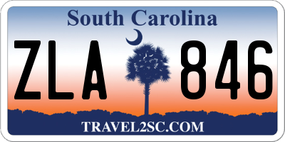 SC license plate ZLA846