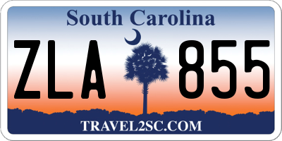 SC license plate ZLA855