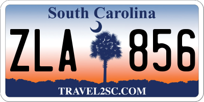 SC license plate ZLA856