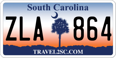 SC license plate ZLA864