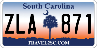 SC license plate ZLA871