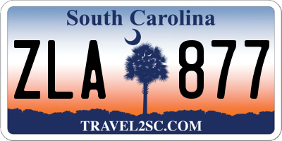 SC license plate ZLA877