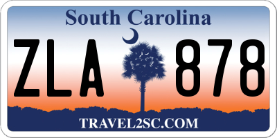 SC license plate ZLA878