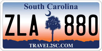 SC license plate ZLA880