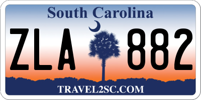 SC license plate ZLA882