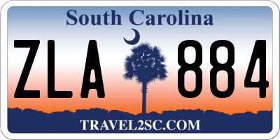 SC license plate ZLA884