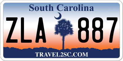 SC license plate ZLA887