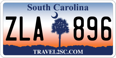 SC license plate ZLA896