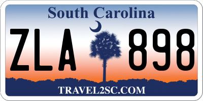 SC license plate ZLA898