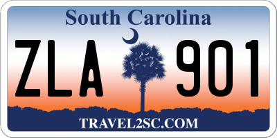 SC license plate ZLA901