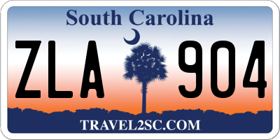 SC license plate ZLA904