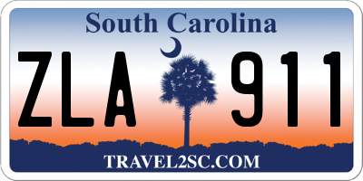 SC license plate ZLA911