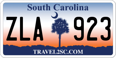 SC license plate ZLA923