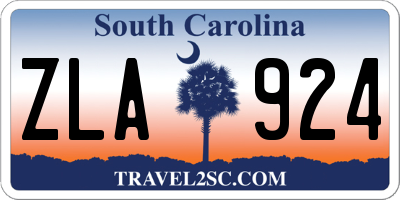SC license plate ZLA924