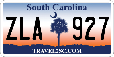 SC license plate ZLA927
